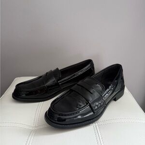 Zara black Patent Leather Loafers